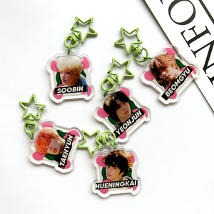 Spot Transaction Acrylic Double-Sided <b>Anime</b> Pattern Key Chain Pendant with Star Design Souvenir Use PVC Material UV Printed - Product Image 3