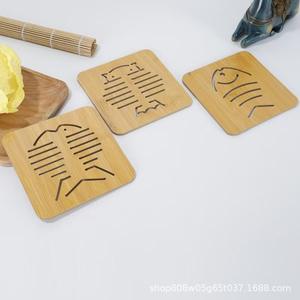 Lingyue Wooden <b>Cat</b> Coaster Natural Wood Color Cartoon Shape Heat Insulating <b>Mat</b> For Teacup Coffee Cup Desktop Use - Product Image 4