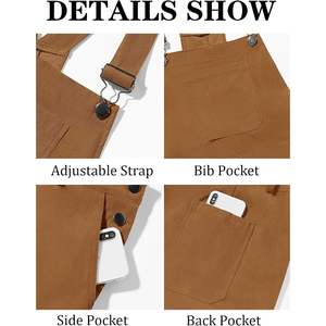 2025 hommes velours côtelé salopette mode décontracté combinaison sangle réglable barboteuse combinaison vêtements de travail Denim salopette combinaisons - Product Image 6