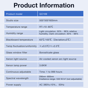 Yeni Hızlandırılmış Hava Koşullarına Dayanıklılık <span class=keywords><strong>Test</strong></span> Cihazı Xenon Lamba Yaşlandırma <span class=keywords><strong>Test</strong></span> Kabini Laboratuvar Kauçuk Plastik Yaşlanma Testi Işık Haslığı <span class=keywords><strong>Test</strong></span> Cihazı - Product Image 5