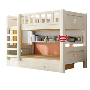Camas Literas Modernas y Ecológicas de Madera Maciza para Niños, Muebles de Dormitorio de Tamaño Completo para Jardín de Infancia - Product Image 1