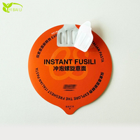 Couvercle filtrant pelable pour tasse de nouilles instantanées 103 mm, en papier d'aluminium thermoscellable avec trous de drainage, impression personnalisée