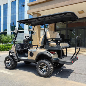 Aanpasbare elektrische high-performance populaire nieuwe design golfkar 4-persoons verhoogd met sfeerverlichting 48V lithium batterij 5KW - Product Image 5