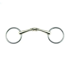 Bocado holandés elíptico de tres anillos con bocado de acero inoxidable en oferta en línea - Product Image 1