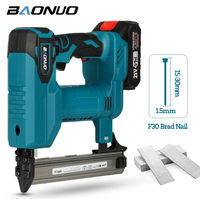 Pistolet à clous sans fil 21V Max F30/422 pour la décoration de meubles en bois, avec 2 batteries Li-ion et mallette de transport