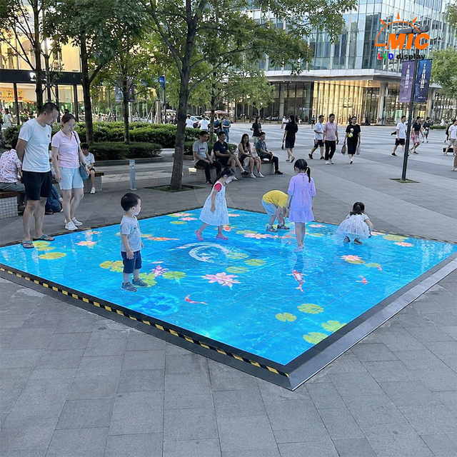 MICLED Interactive Floor LED Display P2.6 P3.91 Waterproof Ground Screen for Outdoor Plaza Square Mall Advertising Factory