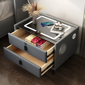 Vente directe d'usine, table de chevet intelligente avec chargeur USB sans fil, meubles de chambre à coucher, table de chevet intelligente, table de chevet connectée - Product Image 2
