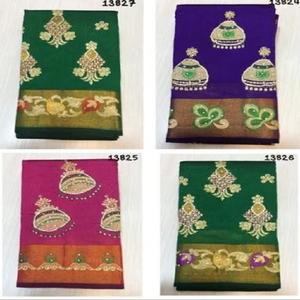 Nouvelle arrivée Designer Banarasi Silk Sari Kanchipuram Blouse non cousue pour la fête - Product Image 6