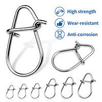 Connecteur d'appât et d'hameçon en acier inoxydable en forme de gourde, renforcé, accessoire de pêche pour le bar en lac DAC011