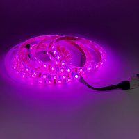 Bande LED flexible RGB SMD5050 à CRI élevé 70, 12V, IP20, étanche, télécommande, 60 LED/m, dimmable, durée de vie de 50 000 heures