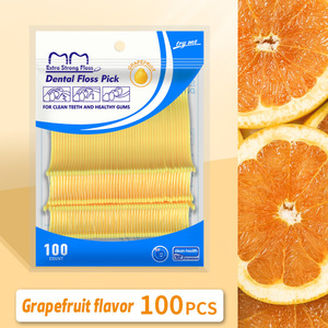 Fil dentaire à mâcher aromatisé à la menthe, jetable, 100 pièces par sachet, pour soins bucco-dentaires - Product Image 5