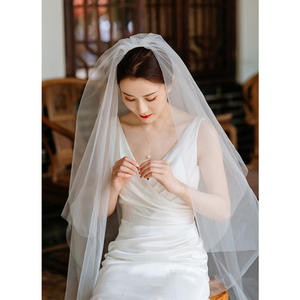 <span class=keywords><strong>Vestido</strong></span> de novia ligero 2024 nueva novia blanco Simple francés estilo Hepburn Mori camisa de viaje cola pequeña - Product Image 3