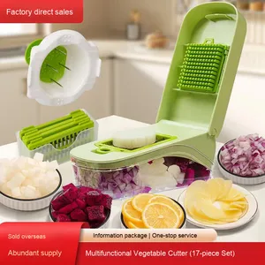 Multi-Functional Stainless Steel Plastic Vegetable Cutter Exclusive <strong>Onion</strong> Dicer Potato <strong>Slicer</strong> Shredder Grater for Kitchen Use - Product Image 2