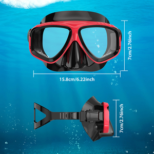 Masque à double lentille Masque de plongée en silicone de haute qualité <span class=keywords><strong>Tuba</strong></span> Nouvelles <span class=keywords><strong>lunettes</strong></span> de plongée en verre trempé - Product Image 3