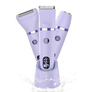 Épilateur 3 en 1 pour femme avec lames en céramique, tondeuse pour poils du pubis, écran LED, kit de toilettage bikini sans fil - Product Image 1