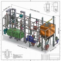 Ligne de production automatique d'aliments pour animaux de compagnie, 30 ans d'expérience, machine d'extrusion de 4 tonnes/heure pour usine d'aliments pour animaux, dessin 3D