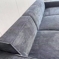 Canapé modulaire sectionnel en velours côtelé, ensemble de canapés compressés, mobilier de salon, canapé de sol sans structure, canapé modulaire 3 pièces