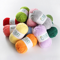 Fil en Coton Lait Épais 4 Plis pour Bricolage Tricoté Main, Sacs de Poupées, Pulls, Pelote de Fil Personnalisée en Coton Lait Acrylique