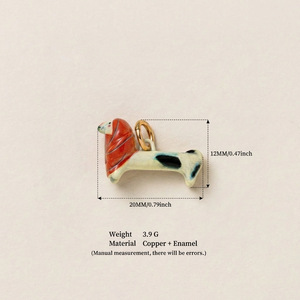 Ciondolo <span class=keywords><strong>a</strong></span> forma di simpatico cane Bassotto, ciondolo <span class=keywords><strong>a</strong></span> forma di animale domestico in stile cartone animato per la creazione fai da te di braccialetti, collane e orecchini. - Product Image 4