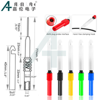 JIALUN Kit complet de 32 sondes de test avec pinces crocodiles en laiton et boîtier ABS pour la charge de batteries de voiture
