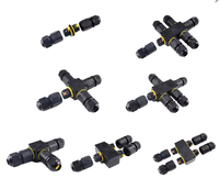 Conector de Cable para Exteriores Tipo T de Cobre T2 M25, Divisor de 2-5 Vías, Caja de Conexiones Impermeable de 16A para Iluminación LED de Jardín y Calle