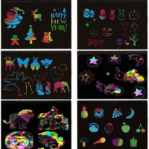 Colorido 16-23cm Scratch Paint Book School Notebook hecho de papel para fiesta de cumpleaños y Festival Color Drawing School Accessories - Product Image 4