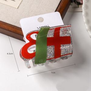 Pinza de Pelo Navideña, Pinza Acrílica Linda, Accesorio para el Cabello para Mujeres y Niñas, Regalos para Fiestas y Festivales - Product Image 6