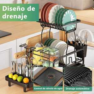 <span class=keywords><strong>Escurridor</strong></span> <span class=keywords><strong>de</strong></span> <span class=keywords><strong>platos</strong></span> personalizado, tendedero <span class=keywords><strong>de</strong></span> <span class=keywords><strong>platos</strong></span> retráctil, <span class=keywords><strong>escurridor</strong></span> <span class=keywords><strong>de</strong></span> trastes <span class=keywords><strong>de</strong></span> acero inoxidable <span class=keywords><strong>de</strong></span> 2 niveles con soporte para copas <span class=keywords><strong>de</strong></span> vino - Product Image 3