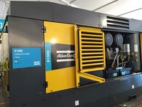 Compresseur d'air à vis haute pression, refroidi par air, lubrifié, alimenté au diesel, portable Atlas Copco X1300 pour usage industriel et de forage