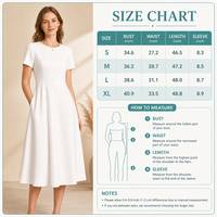 Robe midi en coton 240GSM pour femme, style décontracté minimaliste, col rond uni, douce et confortable, logo personnalisé OEM ODM XS-5XL