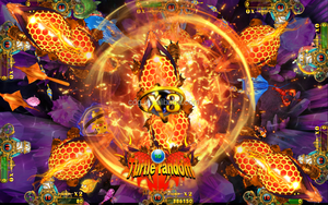 55 inch hiển thị đại dương Vua 3 sư tử tấn công Cá Trò chơi đứng 3 người chơi cá bảng - Product Image 4