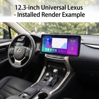 Radio Android Layar Sentuh 12.3 Inch GPS Navigasi Carplay OLED Portabel untuk Pemutar dengan DSP dan Mirror untuk Lexus