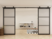 Porte coulissante rétractable moderne en verre à isolation thermique, gain de place, pour maison, bureau, chambre, salle de bain et centre commercial