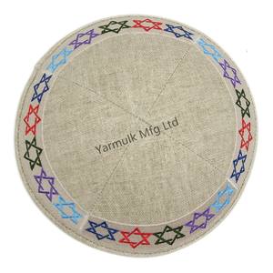 Букхарская кипа в традиционном среднеазиатском стиле, вышитая, из бархата/хлопка, рекламная еврейская шапочка, низкая цена, оптовая продажа, индивидуальная печать - Product Image 4