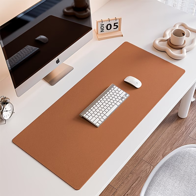 PU Leather Desk Mat Office Easy to Clean Laptop Mats Desk Writing Pads Gaming Mouse Mats Desk Protector