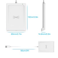 Lecteur de cartes intelligentes NFC USB2.0 ISO14443A/B pour cartes de santé, lecteur de cartes IC/ID intelligentes