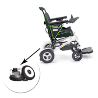 Kit de moteur à engrenages pour fauteuil roulant électrique 24V Pneu 10 ''avec anti-basculement Contrôleur de poignée de manette de moteur de roue 250W Boîtier de commande
