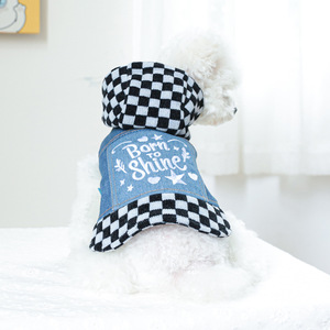 Outono Inverno Quatro-Legged Dog Vest <span class=keywords><strong>Jacket</strong></span> Quente Engrossar Algodão Pet Vestuário XL Tamanho Denim <span class=keywords><strong>Jean</strong></span> Material Atacado - Product Image 2