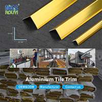 Profilé en aluminium en L de 2,5 mm de haute qualité sur mesure pour carrelage, bordure de carrelage en métal, garniture de carrelage en aluminium