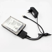 Venta al por mayor negro Sata 3 A USB 3,0 15 pines Disco Duro adaptador conector Sata Cable para 3,5 pulgadas HDD SSD USB convertidor Cable