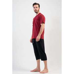 Ensemble Capri recyclé pour homme en coton 100% respirant, tricoté, vêtements d'extérieur pour homme - Product Image 3