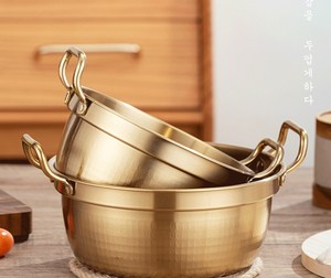 Usine en gros de haute qualité coréen 304 double oreille <span class=keywords><strong>pot</strong></span> à soupe cuisinière à batterie à gaz spécial en acier inoxydable <span class=keywords><strong>pot</strong></span> de nouilles instantanées - Product Image 5