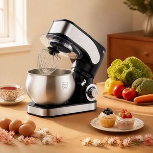 Nouvelle Version Améliorée Batteur Mélangeur sur Socle 10L Électrique pour Pâte à Pain Argenté Appareil Électroménager - Product Image 1