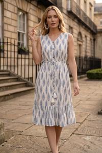 ชุดเดรสลำลองพิมพ์ลายสไตล์โบฮีเมียนสำหรับผู้หญิง เหมาะสำหรับวันหยุดสุดสัปดาห์ ท่องเที่ยวชายหาด วันหยุดพักผ่อน และสวมใส่ในชีวิตประจำวัน - Product Image 2