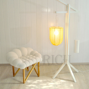 Decorative Makeup <strong>Stool</strong> <strong>Dressing</strong> Room Nordic Vanity <strong>Stools</strong> Wooden Leg <strong>Small</strong> White Velvet Footstool <strong>Stool</strong> - Product Image 2