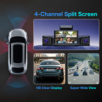 JMC 4G LTE 4CH DVR de flotte 2K+1080P ADAS GPS avec visionnage en direct à distance, caméra de recul avant et arrière 4 pouces pour voiture