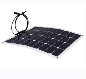 Factory Sunpower Back Contact ETFE Semi Flexible Solar Panels 60W 65W 18V IP67 5 Years 125mmx125mm Solar ETFE or PET SFED-F60SP