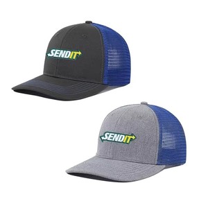 Personalizado personalizado hombres negro bordado sombrero de fábrica al por mayor deporte 6 paneles transpirable camionero sombrero - Product Image 2