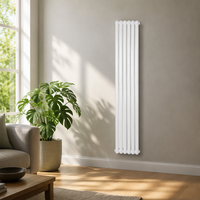 Radiateur colonne au profil fin avec chauffage rapide et finition blanche lisse pour appartements contemporains