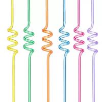 Estick Gobelet en plastique pour enfants, imprimé créatif, décoratif en forme de petit dinosaure de dessin animé, avec paille spirale, DIY, 26 cm de long, pour fête